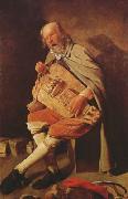 Georges de La Tour Hurdy-Gurdy Player (mk08) Germany oil painting artist